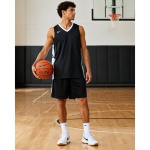 Nike Practice Reversible White And Black Basketball Jersey Mens Size XL
